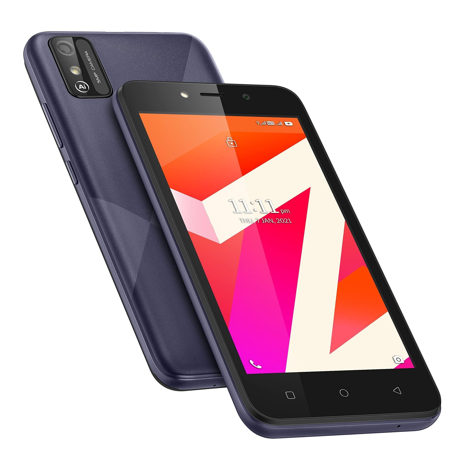 Lava Z1s-Airtel Locked for 30 Months(2GB RAM, Powerful 3100 mAh Battery) - Blue - Triveni World