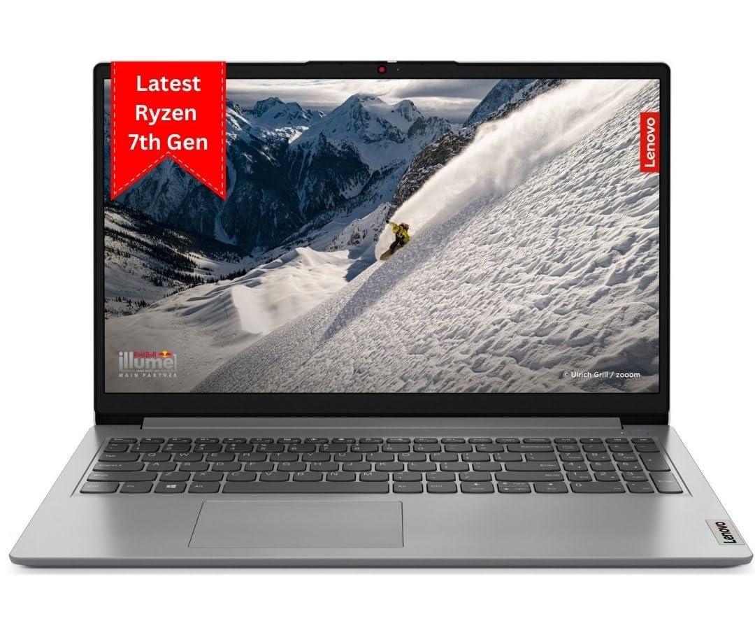 Lenovo IdeaPad 1 AMD Ryzen 3 7320U 15.6" HD Thin and Light Laptop (8 GB/512GB SDD/Windows 11 Home/Office 2021/1Yr ADP Free/Cloud Grey/1.58Kg), 82VG00EVIN - Triveni World