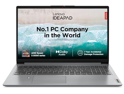 Lenovo IdeaPad 1 AMD Ryzen 5 5500U 15.6" HD Thin and Light Laptop (16GB/512GB SSD/Windows 11 Home/MS Office 2021/Cloud Grey/1.61Kg), 82R400ERIN - Triveni World