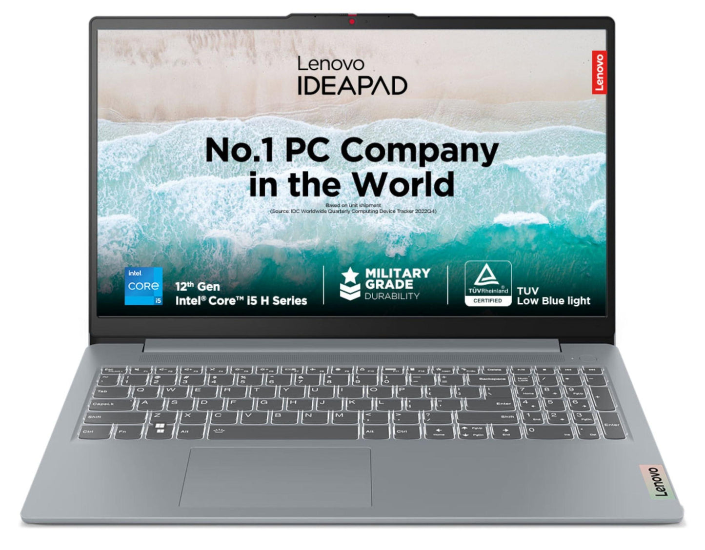 Lenovo IdeaPad Slim 3 12th Gen Intel Core i5-12450H 15.6" (39.6cm) FHD IPS Thin & Light Laptop (16GB/512GB SSD/Win 11/Office 21/Backlit KB/Alexa Built-in/3 Mon Game Pass/Arctic Grey/1.6Kg), 83ER008GIN - Triveni World