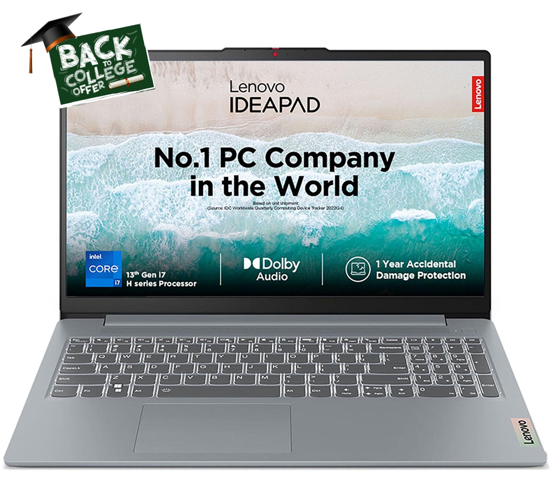 Lenovo IdeaPad Slim 3 13th Gen Intel Core i7-13620H 15" (38.1cm) FHD IPS 300 Nits Thin & Light Laptop (16GB/512GB SSD/Win 11/MSO 21/1Yr ADP Free/Alexa built-in/3 mon Game Pass/Grey/1.6Kg), 83EM008GIN - Triveni World