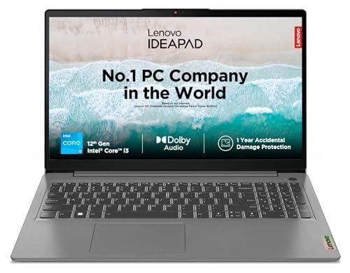 Lenovo IdeaPad Slim 3 Intel Core i3 12th Gen 15.6" (39.62cm) FHD Thin & Light Laptop (8GB/512GB SSD/Windows 11/Office 2021/3months Game Pass/Arctic Grey/1.63Kg), 82RK00VTIN - Triveni World