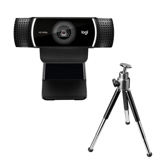 Logitech C922 Pro Stream Webcam, HD 1080p/30fps or HD 720p/60fps, Digital, Hyperfast Streaming, Stereo Audio, HD Light Correction, Autofocus, for YouTube, Twitch, XSplit - Black (960-001090) - Triveni World