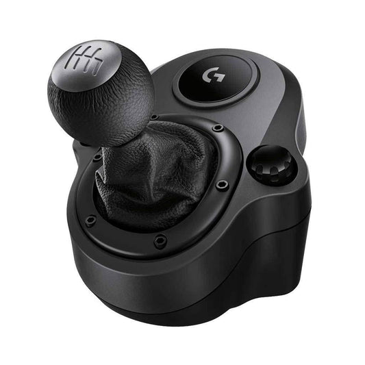 Logitech G Driving Force Racing Wheels Shifter for G29, G920 & G923, 6 Speed, Push Down Reverse Gear, Steel and Leather Construction - Black - Triveni World