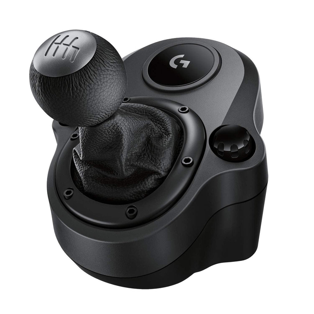 Logitech G Driving Force Racing Wheels Shifter for G29, G920 & G923, 6 Speed, Push Down Reverse Gear, Steel and Leather Construction - Black - Triveni World