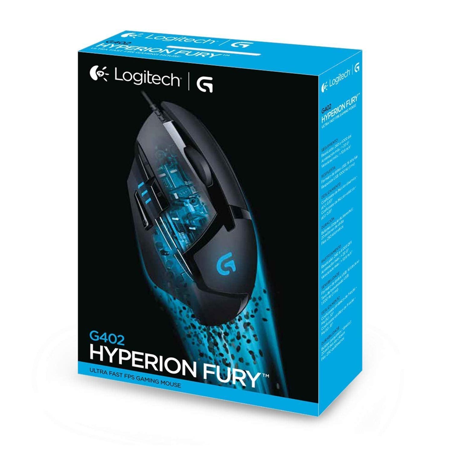 Logitech G402 Hyperion Fury USB Wired Gaming Mouse, 4,000 DPI, Lightweight, 8 Programmable Buttons, Compatible for PC/Mac - Black - Triveni World