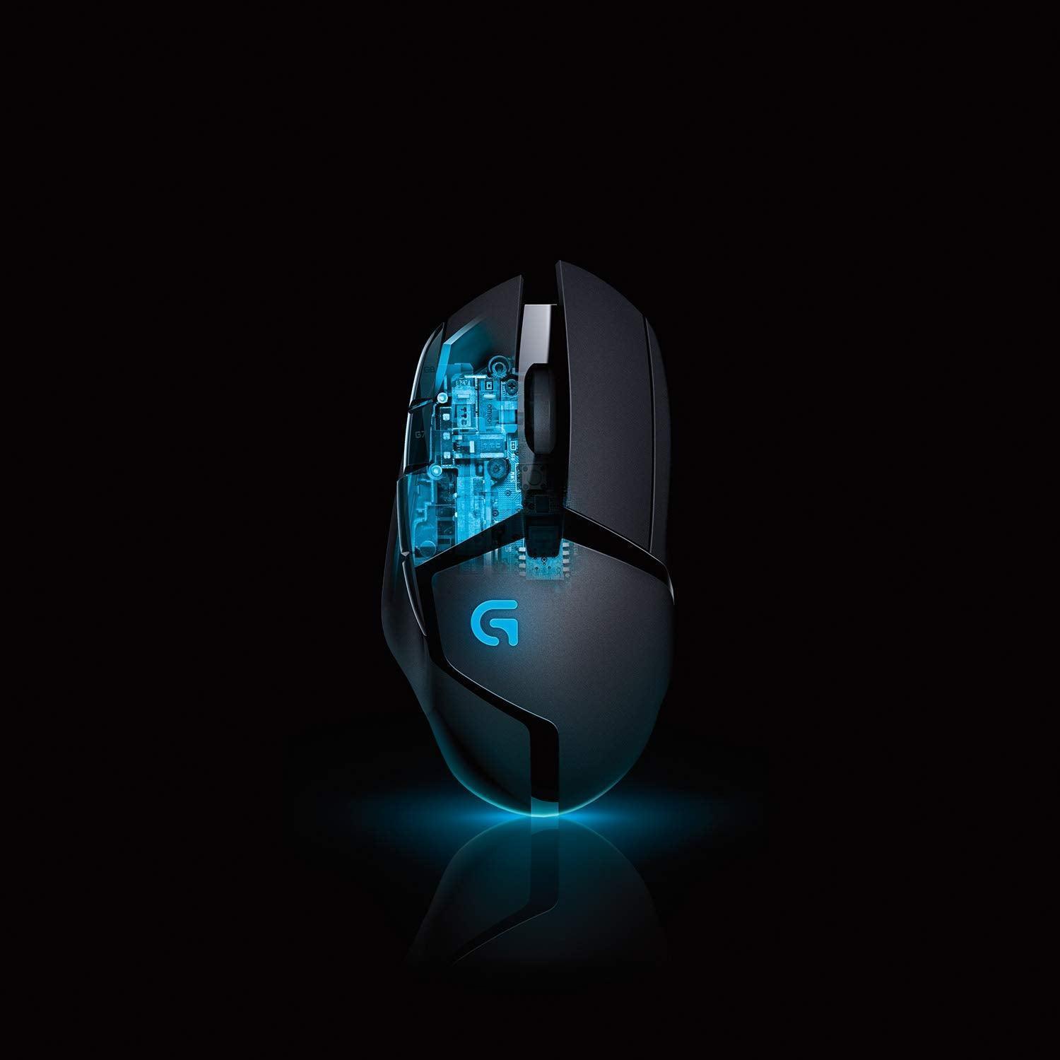 Logitech G402 Hyperion Fury USB Wired Gaming Mouse, 4,000 DPI, Lightweight, 8 Programmable Buttons, Compatible for PC/Mac - Black - Triveni World