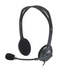 Logitech H111 Wired On Ear Headphones With Mic Black - Triveni World