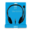 Logitech H111 Wired On Ear Headphones With Mic Black - Triveni World