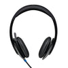 Logitech H540 Stereo Wired On Ear Headphones With Mic With Noise-Cancelling Usb, On Ear Controls, Mute Indicator Light, Pc/Mac/Laptop - (Black) - Triveni World