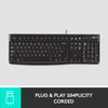 Logitech K120 Wired Keyboard for Windows, USB Plug-and-Play, Full-Size, Spill-Resistant, Curved Space Bar, Compatible with PC, Laptop - Triveni World