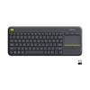 Logitech K400 Plus Wireless Touch TV Keyboard with Easy Media Control and Built-in Touchpad, HTPC Keyboard for PC-Connected TV, Windows, Android, Chrome OS, Laptop, Tablet - Black - Triveni World