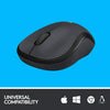 Logitech M221 Wireless Mouse, Silent Buttons, 2.4 GHz with USB Mini Receiver, 1000 DPI Optical Tracking, 18-Month Battery Life, Ambidextrous PC/Mac/Laptop - Charcoal Grey - Triveni World