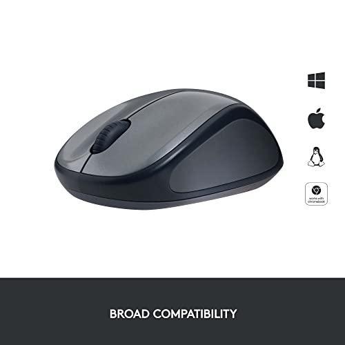 Logitech M235 Wireless Mouse, 1000 DPI Optical Tracking, 12 Month Life Battery, Compatible with Windows, Mac, Chromebook/PC/Laptop - Grey - Triveni World