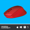 Logitech M331 Silent Plus Wireless Mouse, 2.4GHz with USB Nano Receiver, 1000 DPI Optical Tracking, 3 Buttons, 24 Month Life Battery, PC/Mac/Laptop - Red - Triveni World