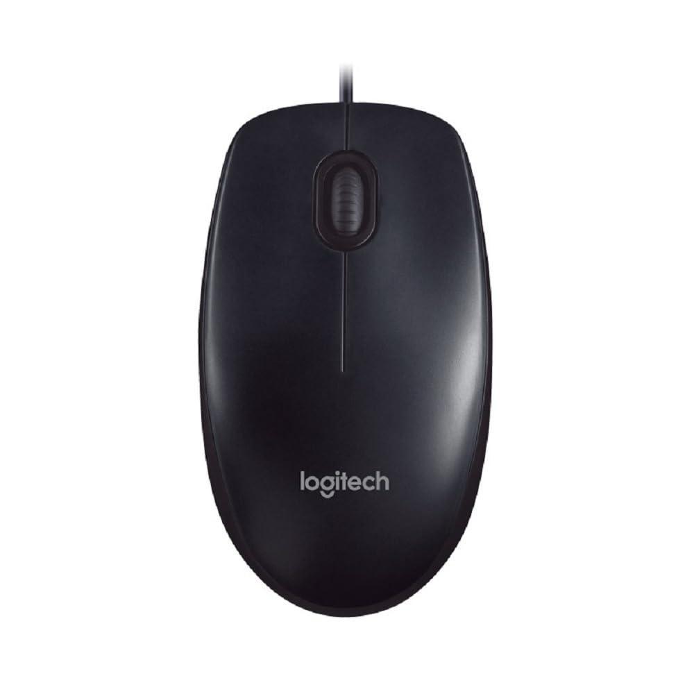 Logitech M90 Wired USB Mouse, 3 yr Warranty, 1000 DPI Optical Tracking, Ambidextrous PC/Mac/Laptop - Black - Triveni World