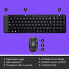 Logitech MK215 Wireless Keyboard and Mouse Combo, 2.4 GHz Wireless, 3 Years Warranty, Compact Design, 2-Year Battery Life(Keyboard),5 Month Battery Life(Mouse) PC/Laptop- Black - Triveni World