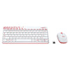 Logitech MK240 Nano USB Wireless Keyboard and Mouse Set, 12 Function Keys 2.4GHz Wireless, 1000DPI,Spill-Resistant Design, PC/Mac, White/Vivid Red - Triveni World