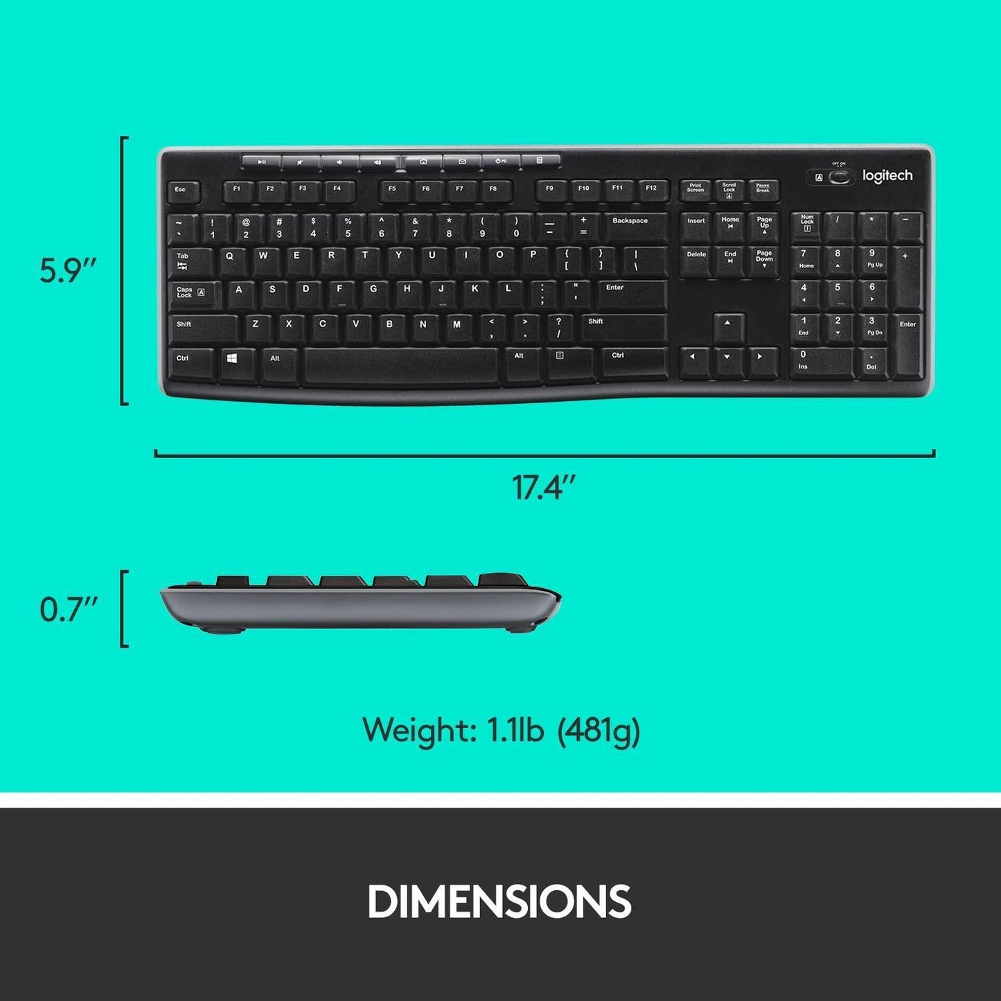 Logitech MK270r Wireless Keyboard and Mouse Combo for Windows, 2.4 GHz Wireless, Spill-resistant Design, 8 Multimedia & Shortcut Keys, 2-Year Battery Life, PC/Laptop- Black - Triveni World