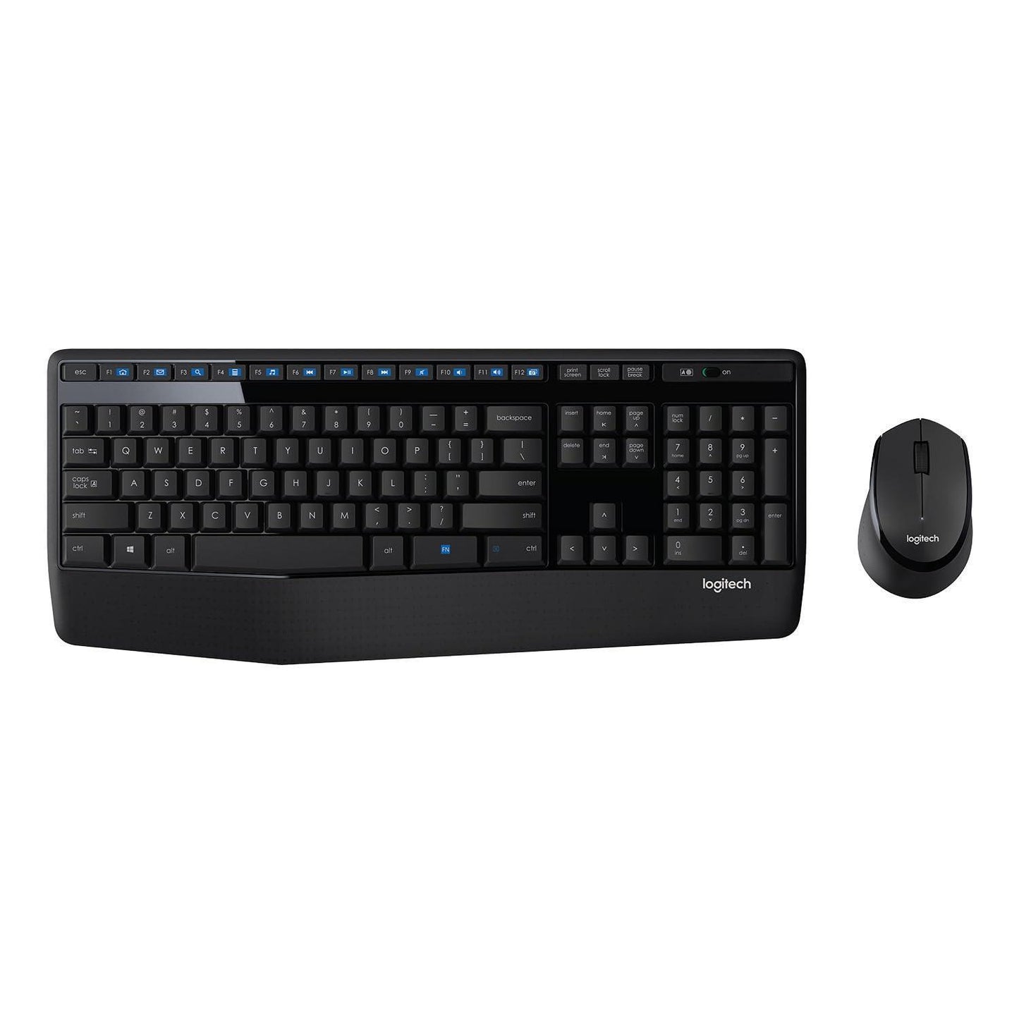 Logitech MK345 Wireless Keyboard and Mouse Set Full-Sized Keyboard with Palm Rest and Comfortable Right-Handed Mouse, 2.4 GHz Wireless USB Receiver, Compatible with PC, Laptop - Black - Triveni World