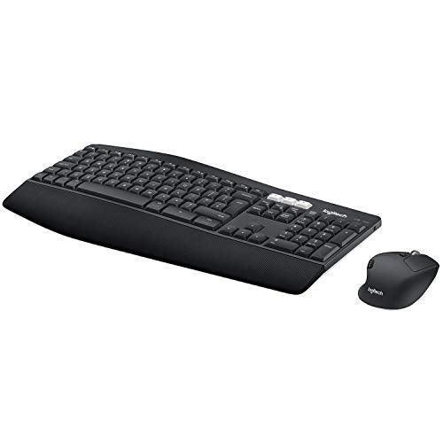 Logitech MK850 Multi-Device Wireless Keyboard and Mouse Set, 2.4GHz Wireless & Bluetooth, Curved Keyframe , 12 Programmable Keys, 3-Year Battery Life, PC/Mac - Triveni World