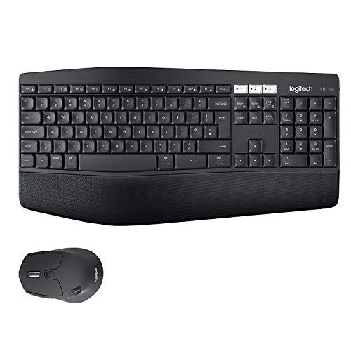 Logitech MK850 Multi-Device Wireless Keyboard and Mouse Set, 2.4GHz Wireless & Bluetooth, Curved Keyframe , 12 Programmable Keys, 3-Year Battery Life, PC/Mac - Triveni World