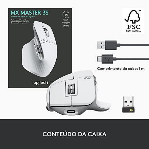 Logitech MX Master 3S - Wireless Performance Mouse with Ultra-Fast Scrolling, Ergo, 8K DPI, Track on Glass, Quiet Clicks, USB-C, Bluetooth, Windows, Linux, Chrome-Pale Grey - Triveni World