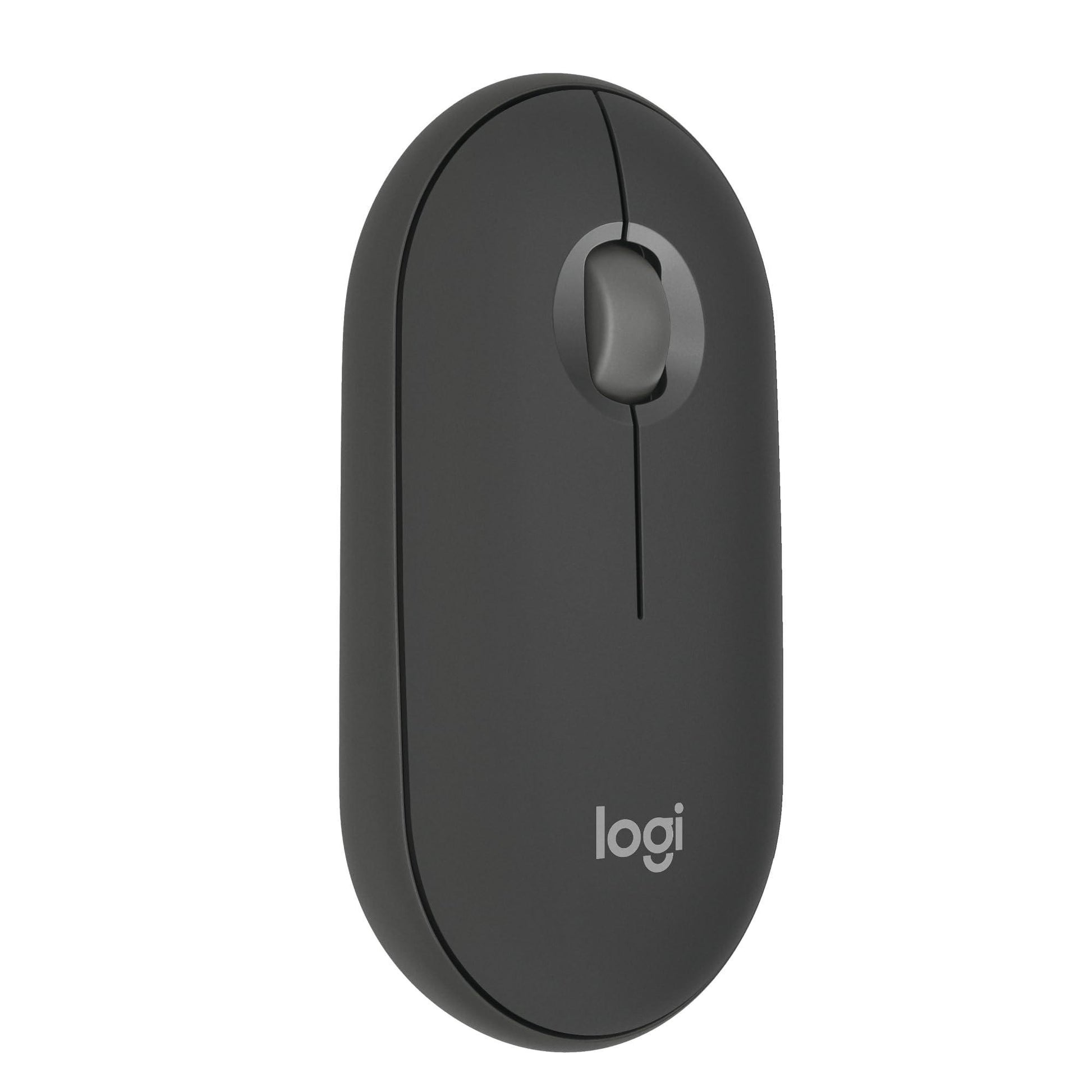 Logitech Pebble Mouse 2 M350s Slim Bluetooth Wireless Mouse, Portable, Lightweight, Customisable Button, Quiet Clicks, Easy-Switch for Windows, macOS, iPadOS, Android, Chrome OS - Tonal Graphite - Triveni World