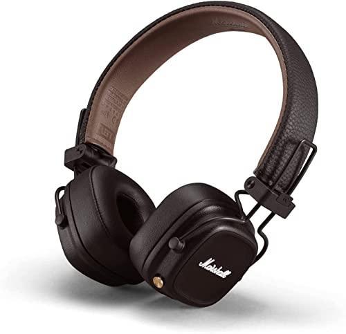 Marshall Major IV Wireless Bluetooth On Ear Headphone with Mic (Brown) - Triveni World