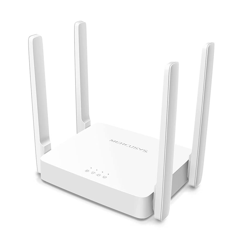 MERCUSYS AC1200 Wireless Dual_Band WiFi Router Mercusys AC10 | 1200 Mbps Wi-Fi Speed | 4 High Gain Antennas | Parental Control | IPTV and IPv6 Supported, White - Triveni World