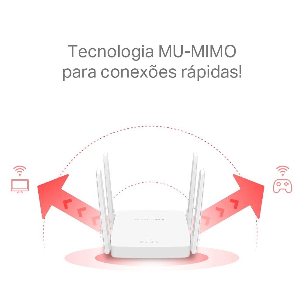 MERCUSYS AC1200 Wireless Dual_Band WiFi Router Mercusys AC10 | 1200 Mbps Wi-Fi Speed | 4 High Gain Antennas | Parental Control | IPTV and IPv6 Supported, White - Triveni World