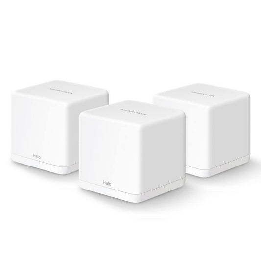 MERCUSYS Halo H30G(3-Pack) AC1300 Whole Home Mesh Wi-Fi System 1.3 Gbps Dual Band WiFi Gigabit Wireless Router 1300 Mbps Speed Coverage, White Halo H30G - Triveni World