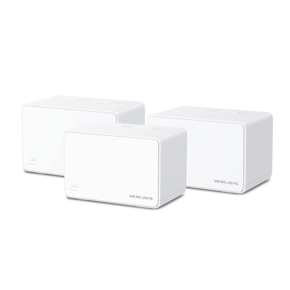 MERCUSYS Halo H80X Ax3000 Whole Home Mesh Wi-Fi 6 System|3000 Mbps Dual Band Wireless Gigabit Router|Seamless Roaming|Coverage Upto 7,000 Ft² (650 M²)|Pack of 3,White - Triveni World