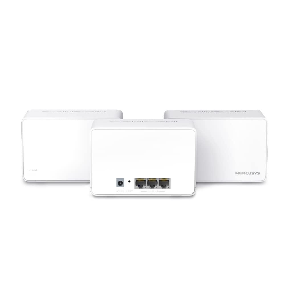 MERCUSYS Halo H80X Ax3000 Whole Home Mesh Wi-Fi 6 System|3000 Mbps Dual Band Wireless Gigabit Router|Seamless Roaming|Coverage Upto 7,000 Ft² (650 M²)|Pack of 3,White - Triveni World