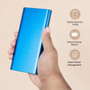 MI 10000mAh 3i Lithium Polymer Power Bank Dual Input(Micro-USB and Type C) and Output Ports 18W Fast Charging (Metallic Blue) - Triveni World