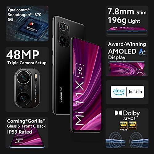 Mi 11X 5G (Cosmic Black, 6GB RAM, 128GB Storage) | SD 870 | DisplayMate A+ Rated 120Hz E4 AMOLED | 48MP Sony Sensor - Triveni World