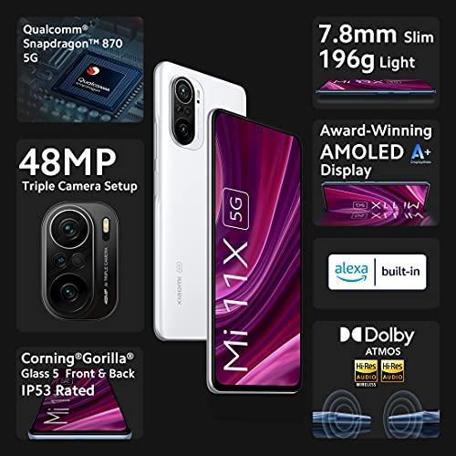 Mi 11X 5G (Lunar White, 6GB RAM, 128GB Storage)) | SD 870 | DisplayMate A+ rated 120Hz E4 AMOLED | 48MP Sony sensor - Triveni World