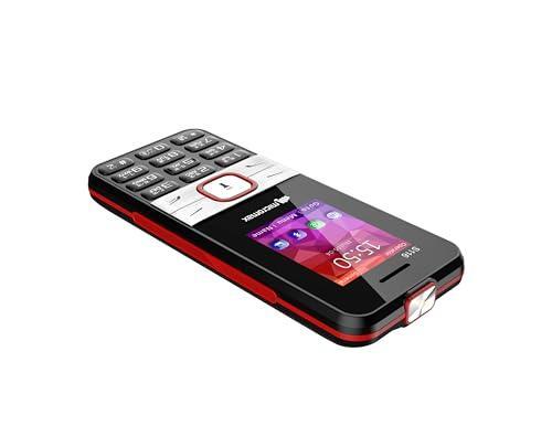 Micromax S116, Dual Sim Keypad with Long Lasting Battery & Dedicated Notification Ring, Wireless FM with Auto Call Recording | Black Red - Triveni World