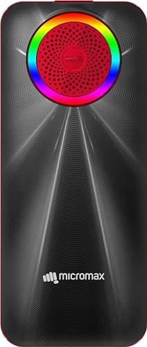 Micromax S116, Dual Sim Keypad with Long Lasting Battery & Dedicated Notification Ring, Wireless FM with Auto Call Recording | Black Red - Triveni World