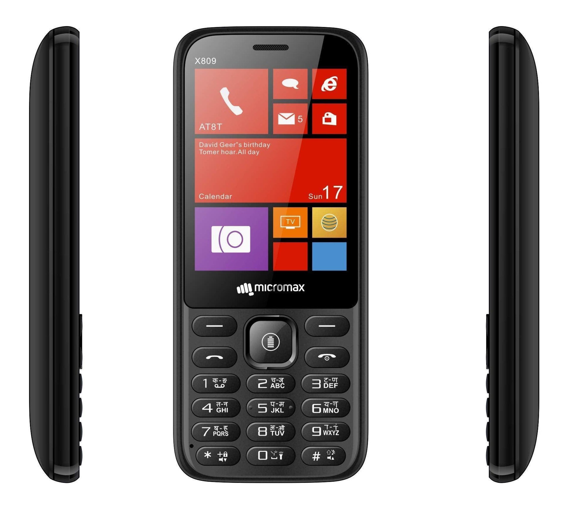 Micromax X809 (Black, Anti Theft, 1000mAh) - Triveni World