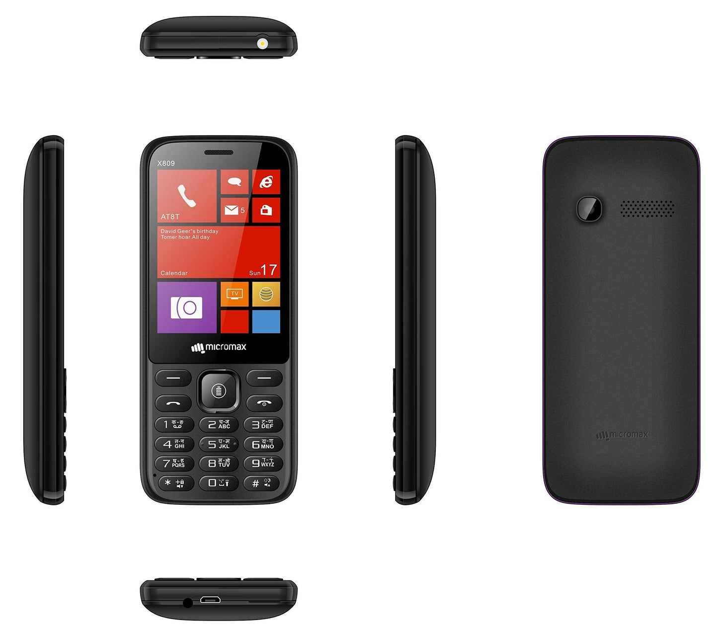 Micromax X809 (Black, Anti Theft, 1000mAh) - Triveni World