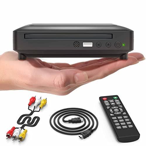 Mini DVD Player, All Region DVD CD/Disc Player for TV with HDMI/AV Output, HDMI/AV Cables Included, HD 1080P Supported Built-in PAL/NTSC System USB Input - Triveni World