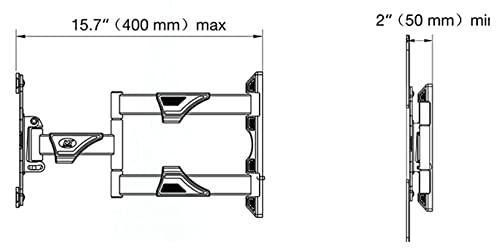 Model-S4 6 Way Swivel Tilt Wall Mount 32-60-inch Full Motion Cantilever for LED,LCD and Plasma TV's - Triveni World