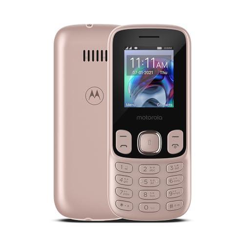 Motorola a10 Dual Sim keypad Mobile with 1750 mAh Battery, Expandable Storage Upto 32GB, Wireless FM with Recording | Rose Gold - Triveni World