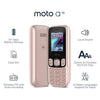 Motorola a10 Dual Sim keypad Mobile with 1750 mAh Battery, Expandable Storage Upto 32GB, Wireless FM with Recording | Rose Gold - Triveni World