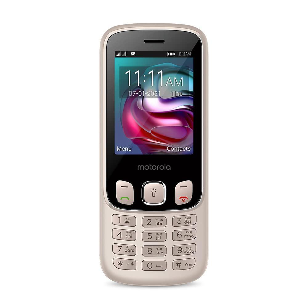 Motorola a70 keypad Mobile Dual Sim with Expandable Memory Upto 32GB,Camera, 2.4 inch Screen with 1750 mAh Battery, Rose Gold - Triveni World