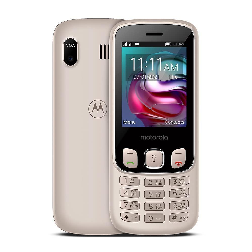 Motorola a70 keypad Mobile Dual Sim with Expandable Memory Upto 32GB,Camera, 2.4 inch Screen with 1750 mAh Battery, Rose Gold - Triveni World