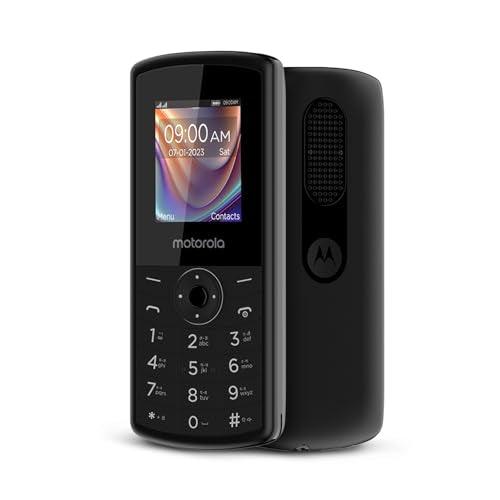 Motorola All-New A10 Dual Sim keypad Phone with Long Lasting Battery & Dedicated Receiver, Expandable Storage Upto 32GB, Wireless FM with auto Call Recording | Black - Triveni World