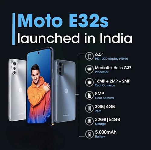 Motorola e32s (Misty Silver, 3GB RAM 32GB Storage) - Triveni World