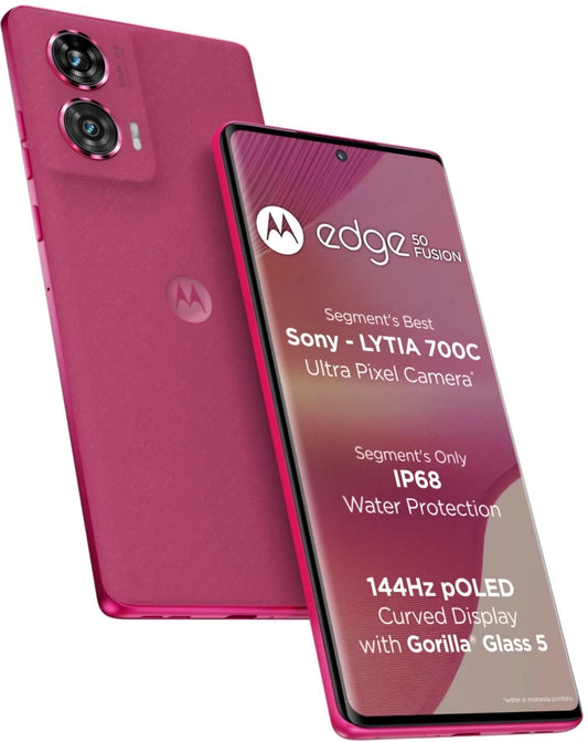 Motorola Edge 50 Fusion 5G (Hot Pink, 12GB RAM, 256GB Storage) - Triveni World